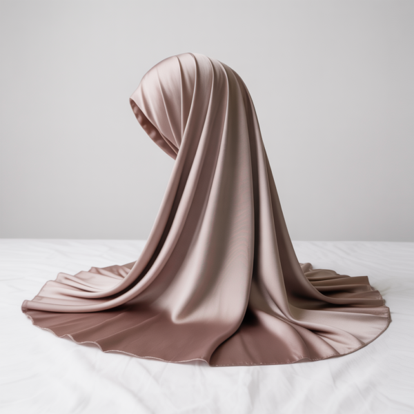 Hijab Rectangle Satiné - Taupe